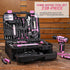 Pink Tool Kit Box Drill Set：DEKOPRO Home Mechanic Toolbox with 12V Power Cordless Drill Hand Repair Tools Sets Combo Kits Storage Organizer Drawer Case for Men & Women