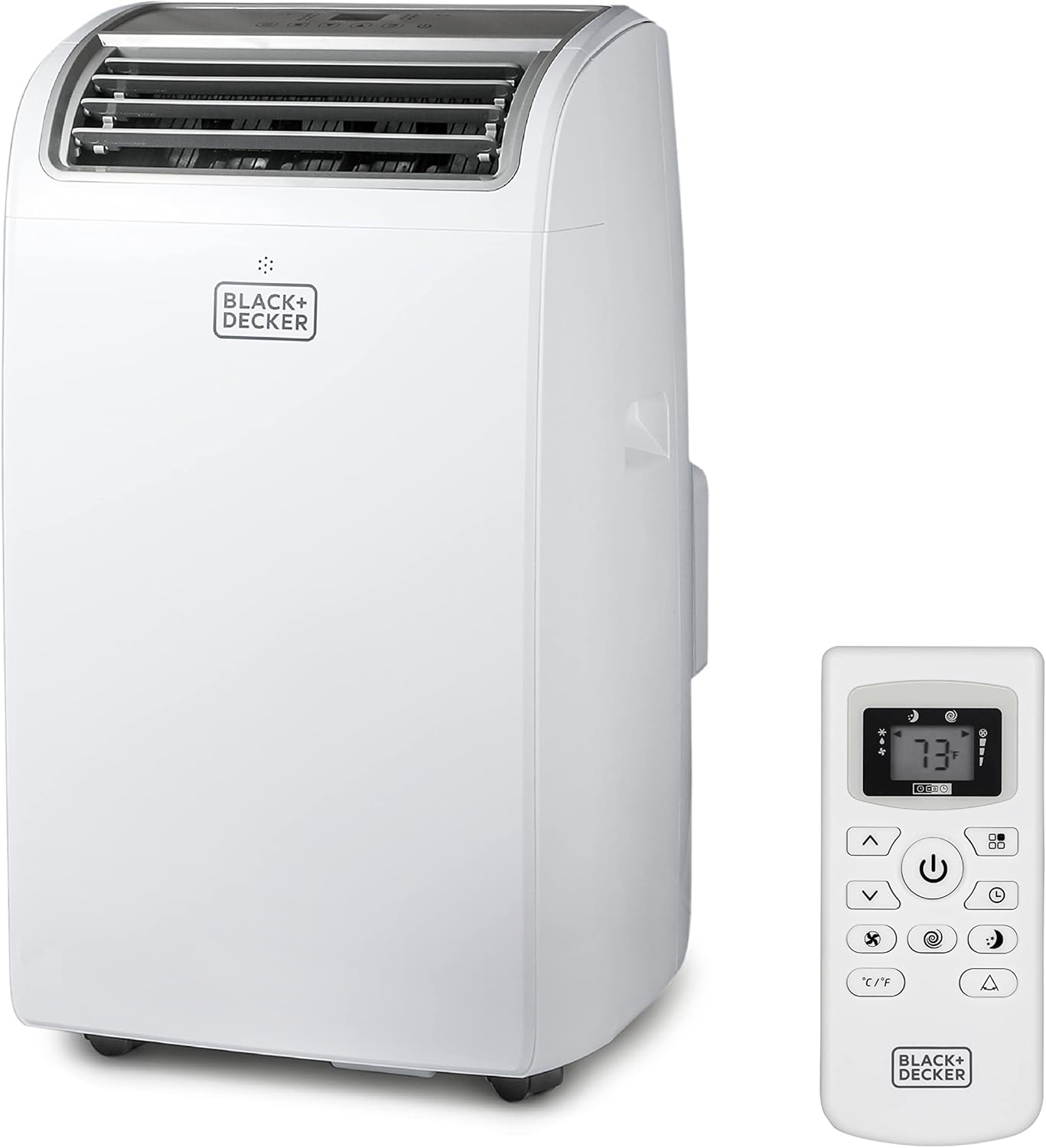 BLACK+DECKER 12,000 BTU Portable Air Conditioner up to 550 Sq.Ft. with Remote Control, White