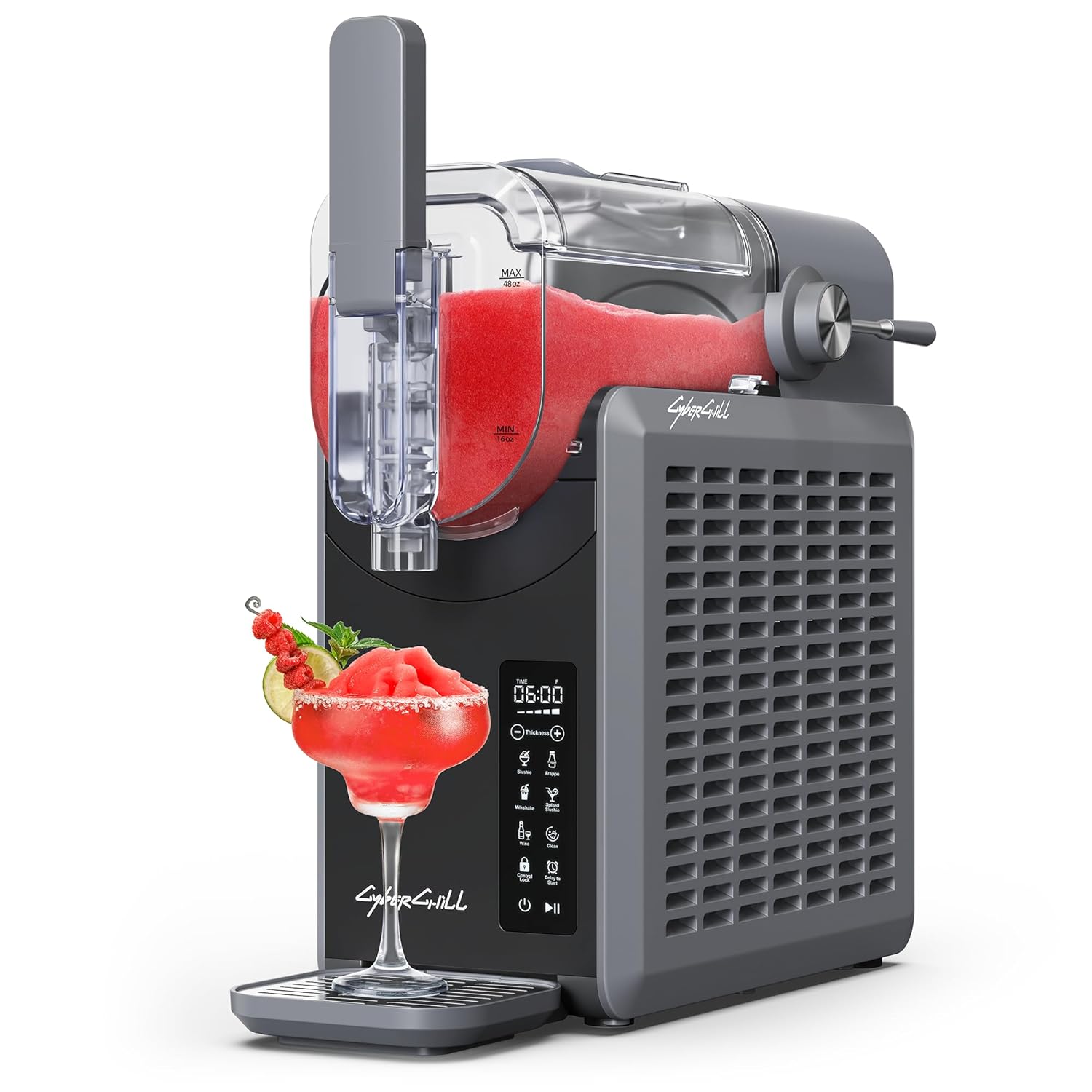 Slushie Machine,24-Hour Delay Start&Cold Retention, 68 oz Slushy Machine with Self-Cleaning Function, Frozen Drink Maker with 5 Preset Programs,Frozen Margaritas, Frappés, and More