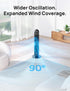 Dreo Tower Fan for Bedroom, 25ft/s Velocity Quiet Floor Fan, 90° Oscillating Fans for Indoors with 4 Speeds, 4 Modes, 8H Timer, Standing Fans, Bladeless Fan, Black, Nomad One (DR-HTF007)