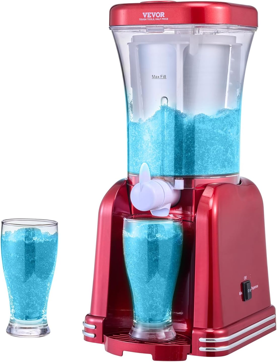 VEVOR Slushy Machine for Home, 32oz Tank Home-use Margarita Machine, Smoothie Frozen Drink Maker with Food-grade Materials, Slushie Machine for Home DIY, Kids' Parties, Red