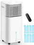 4-IN-1 Portable Air Conditioners, Evaporative Air Cooler w/4 Modes & 3 Speeds, 15H Timer for Smart Auto-off, 2-Gal Tank for 20H Cooling,17FT Remote,No Hose Needed,120°Oscillating Swamp Cooler