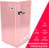 Frigidaire Retro Compact Fridge with Chiller, 3.2 cu ft Countertop Fridge with Built-In Bottle Opener, Compact Refrigerator for Office, Bedroom, Dorm Room or Cabin - 16.5"D x 19"W x 31"H (Pink)