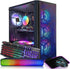 STGAubron Gaming PC Desktop Computer, Intel Core I7 up to 3.9 GHz, Radeon RX 580 8G, 16G RAM, 512G SSD, WiFi, Bluetooth 5.0, RGB Fan x6, RGB BT Sound Bar, Windows 10 Home