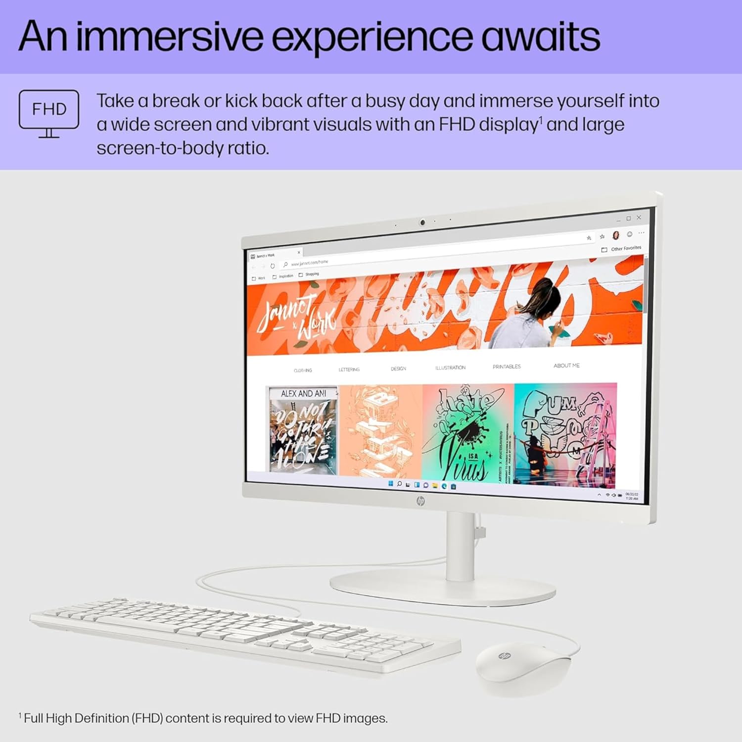 HP 22" All-in-One Desktop PC • The New Version and Look • 12 Month Microsoft Office • 40GB RAM • 1TB Storage (512GB SSD and 512GB External) • FHD Display • Intel Celeron Processor • Windows 11 Home